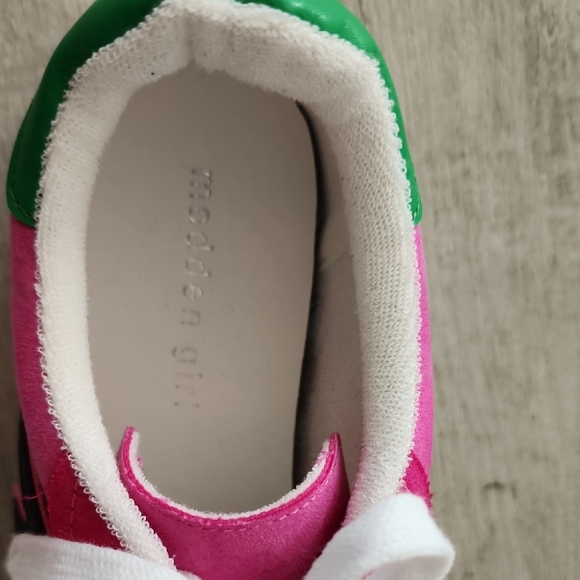 Vibrant Pink and Green Sneakers - Picture 2 of 3